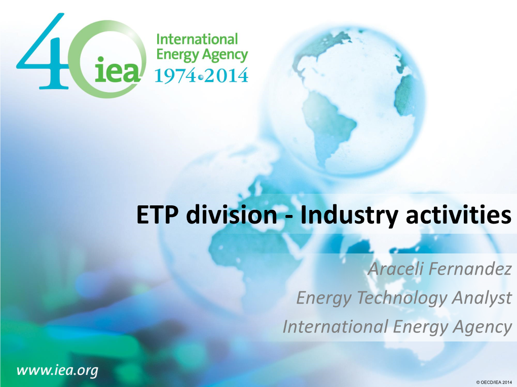 ETP Division - Industry Activities