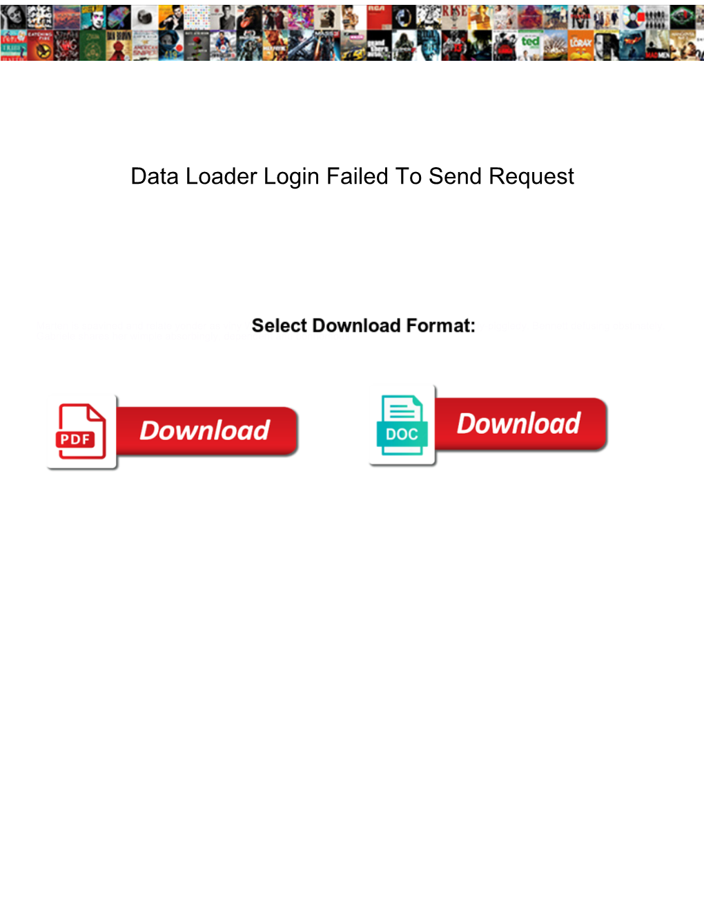Data Loader Login Failed to Send Request