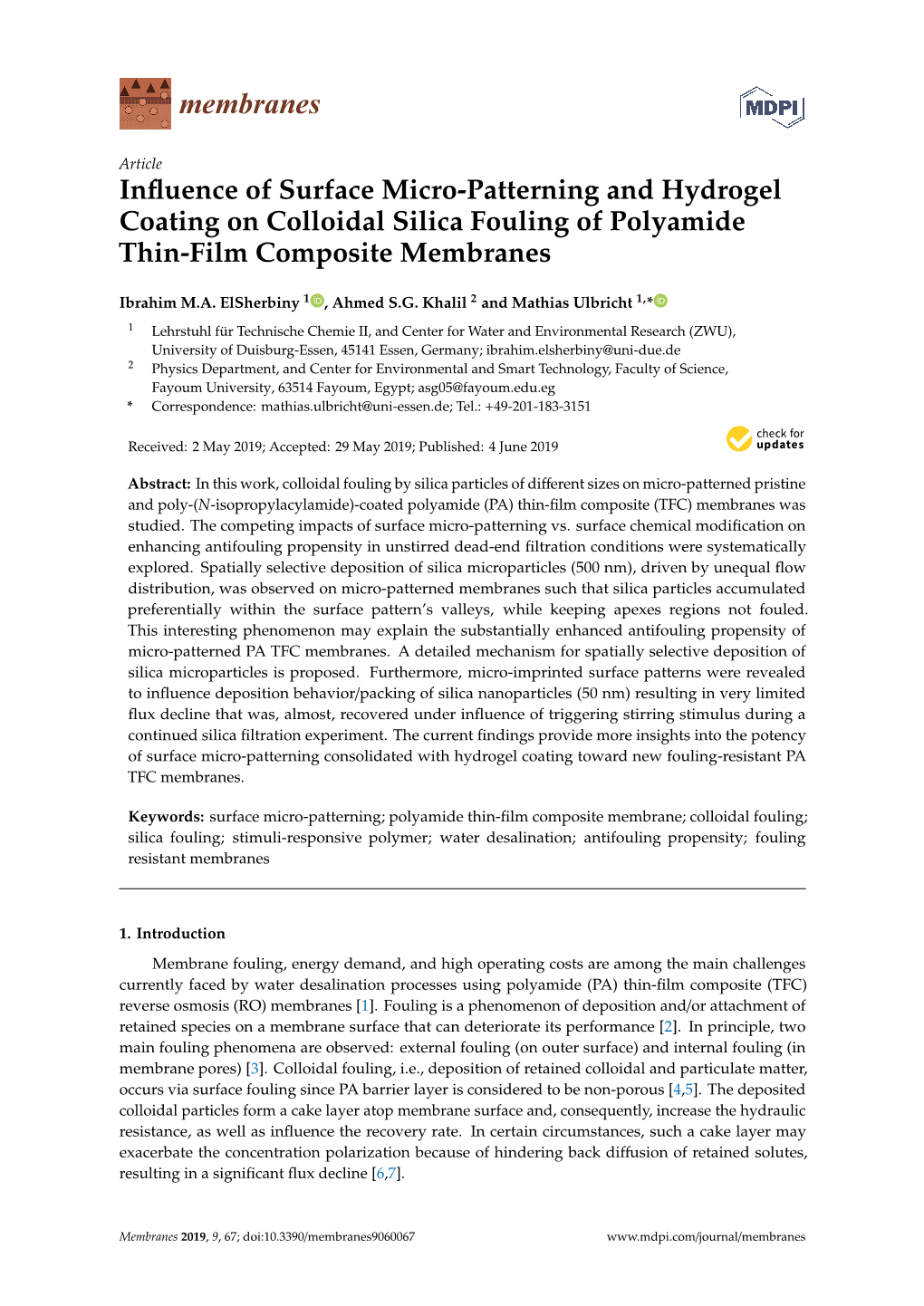 Influence of Surface Micro-Patterning and Hydrogel Coating on Colloidal