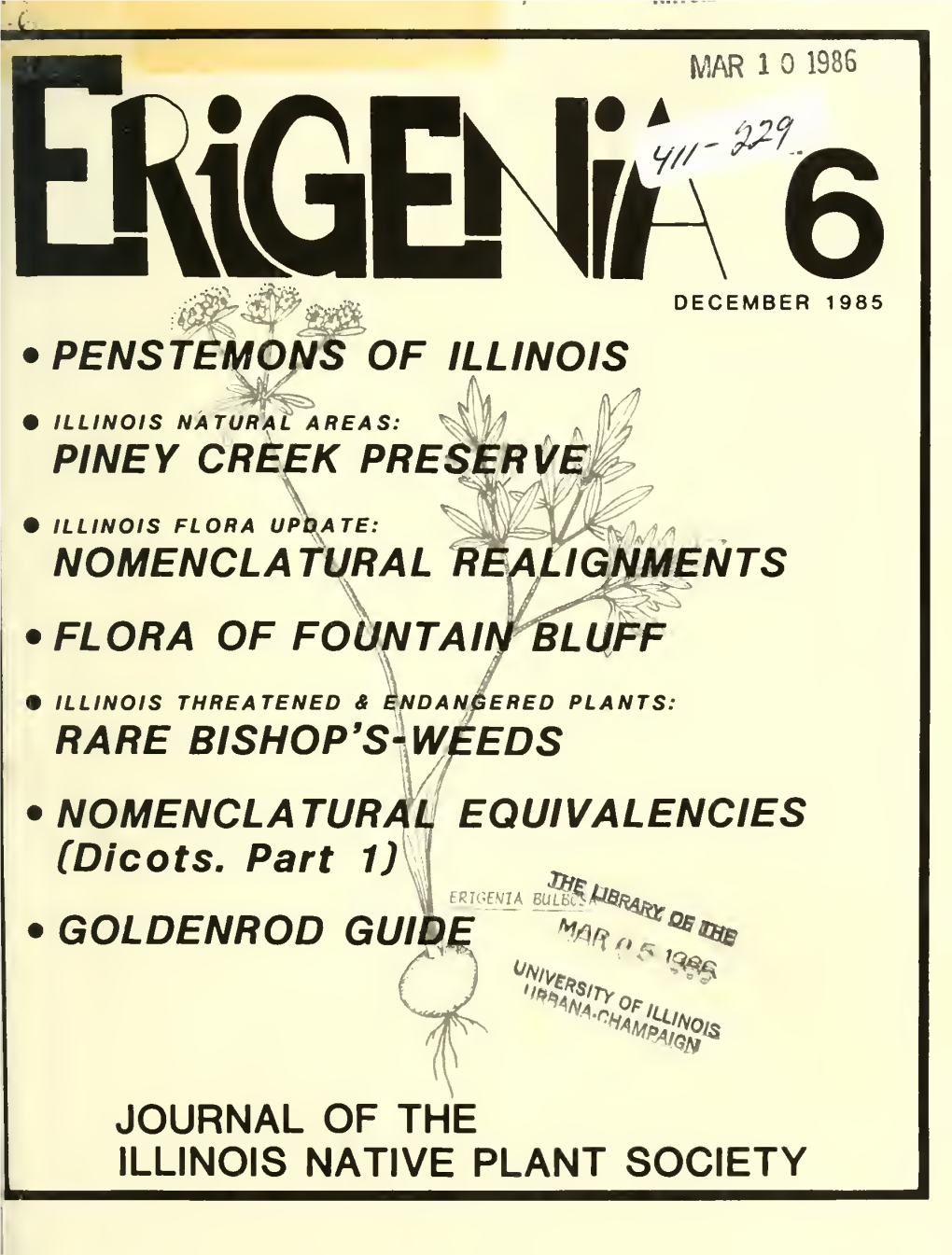 Erigenia : Journal of the Southern Illinois Native Plant Society