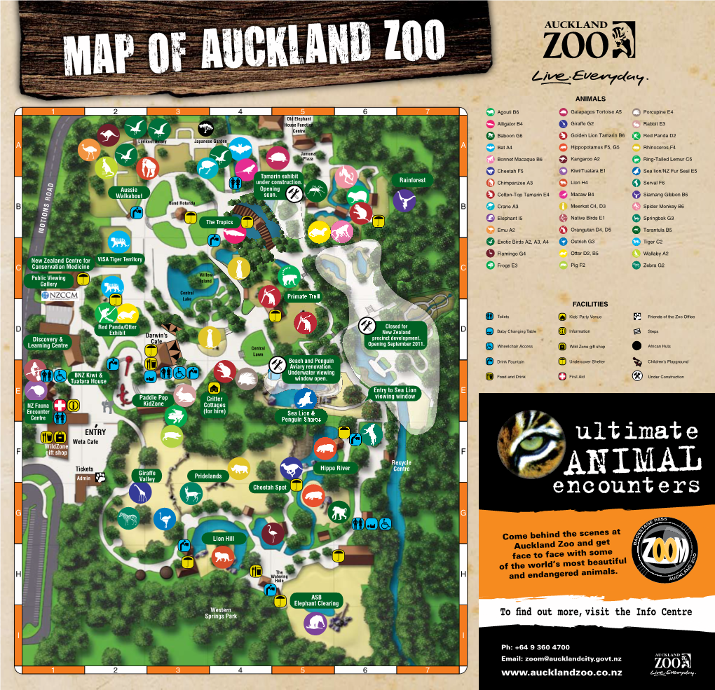 Map of Auckland Zoo