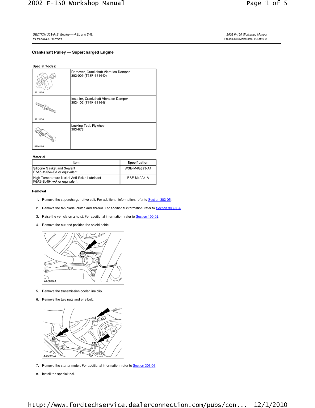 Page 1 of 5 2002 F-150 Workshop Manual 12/1/2010