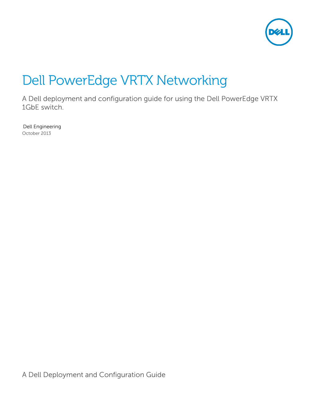 Dell Poweredge VRTX Networking