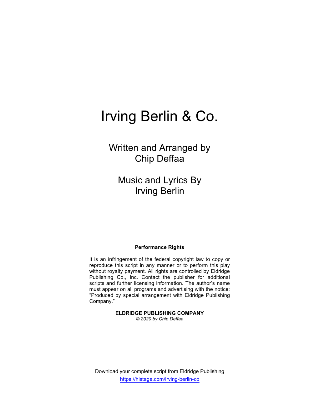 Irving Berlin &