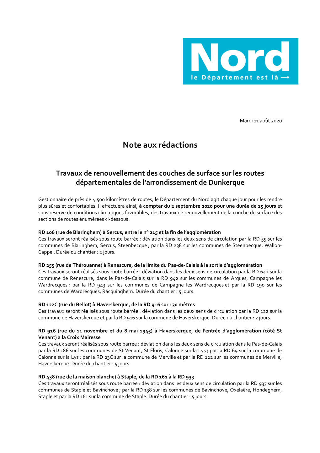 Note Aux Rédactions