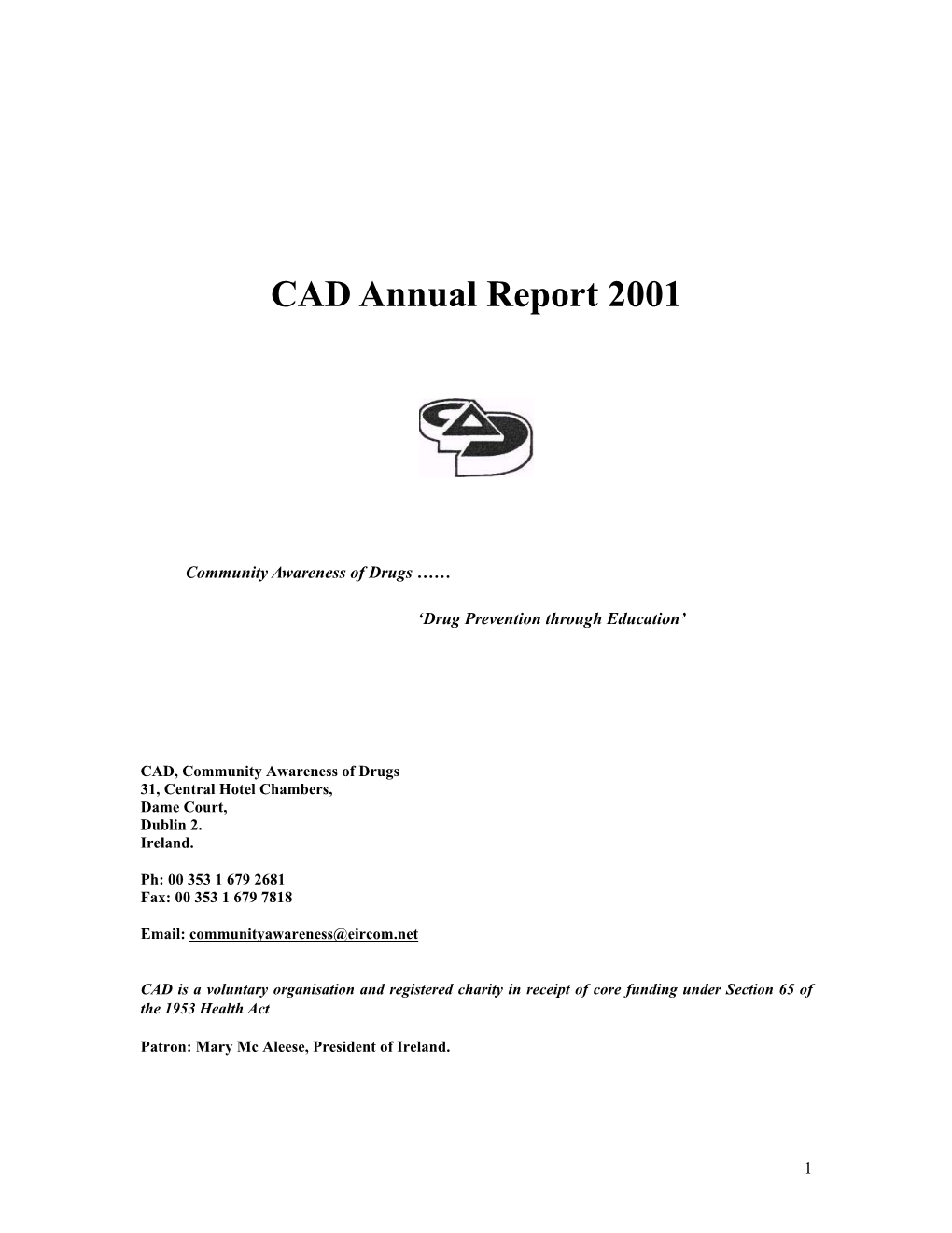 PDF (CAD Annual Report 2001)