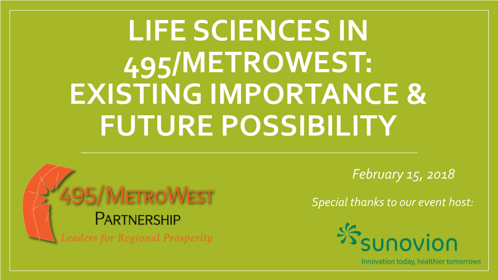 495/Metrowest Biotech Companies