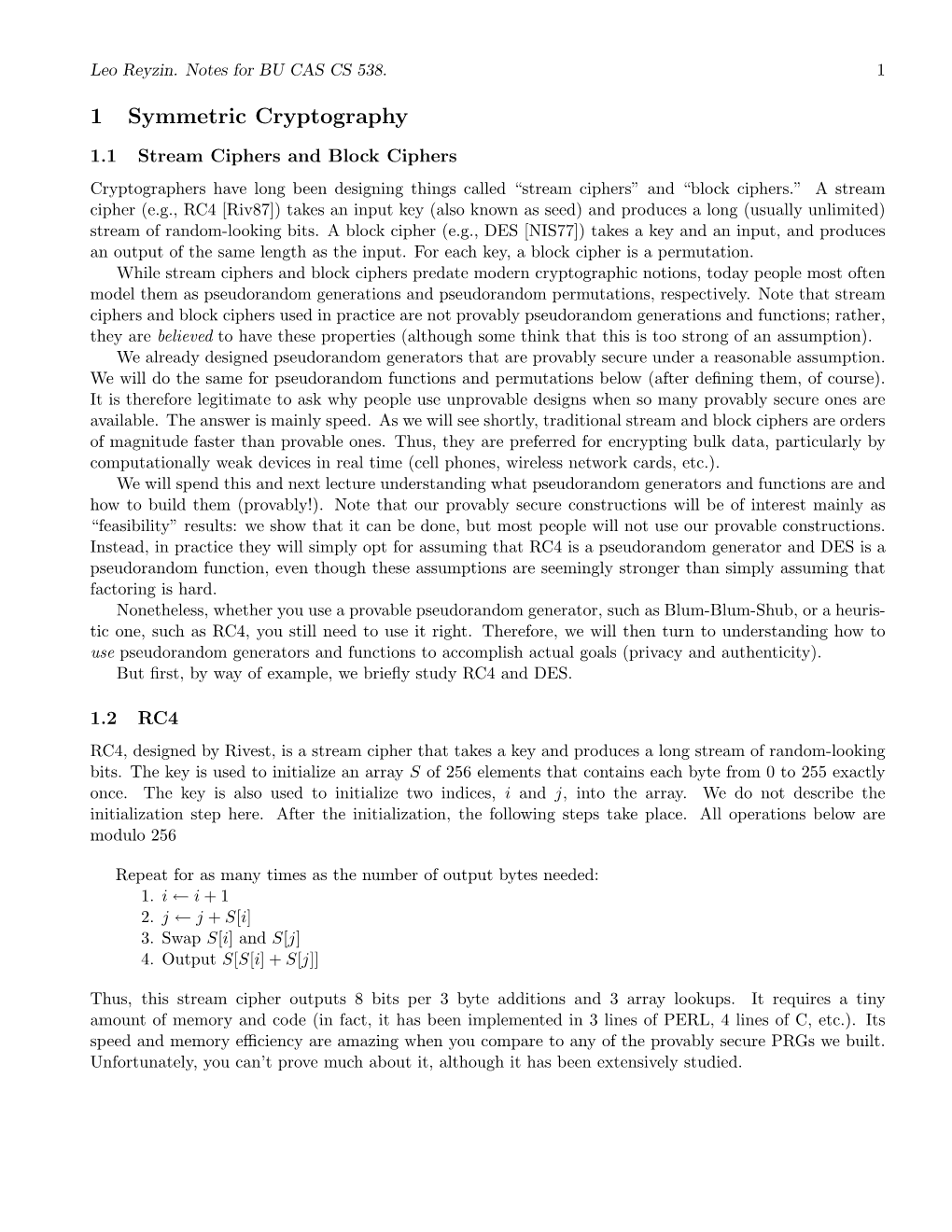 Symmetric Cryptography