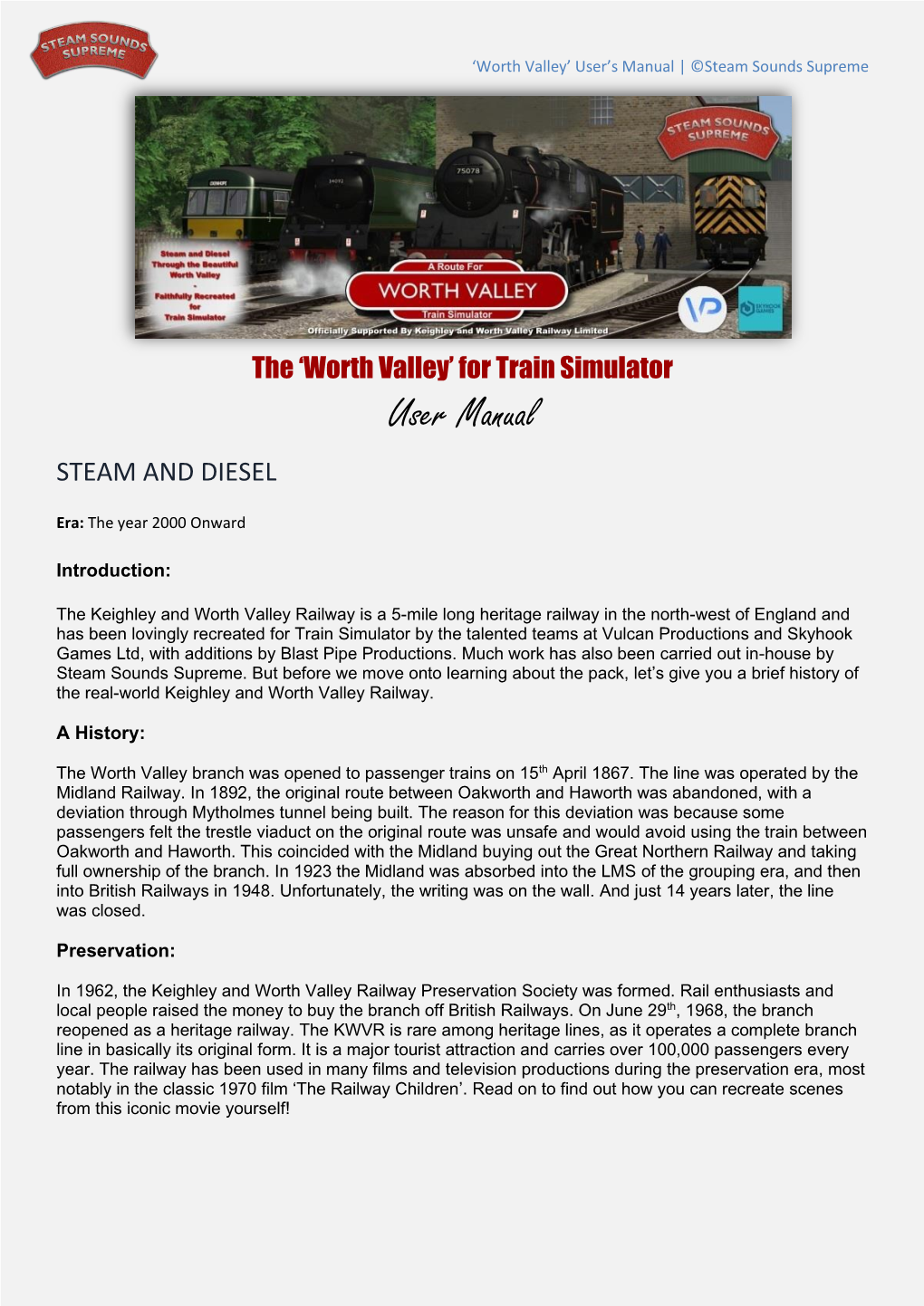 'Worth Valley' User's Manual