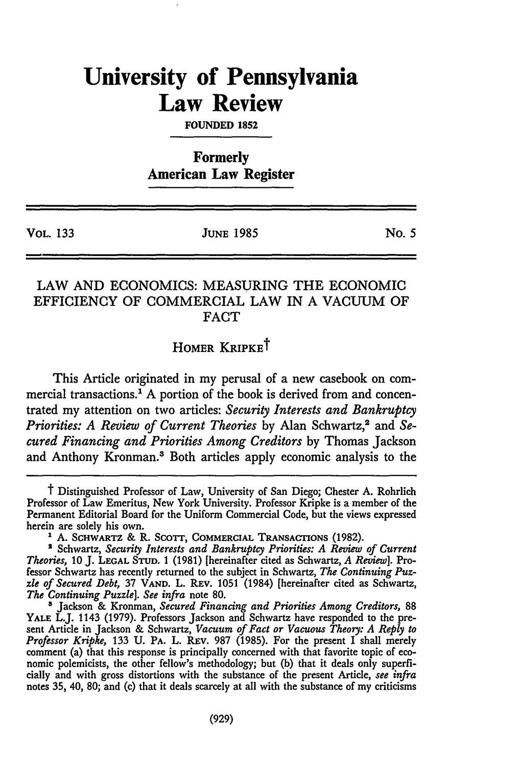 Measuring the Economic Efficiency of Commercial Law in a Vacuum of Fact