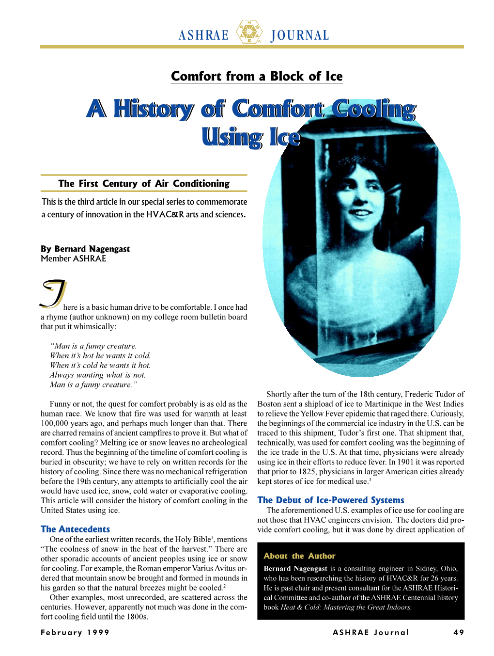 A History of Comfort Cooling Using