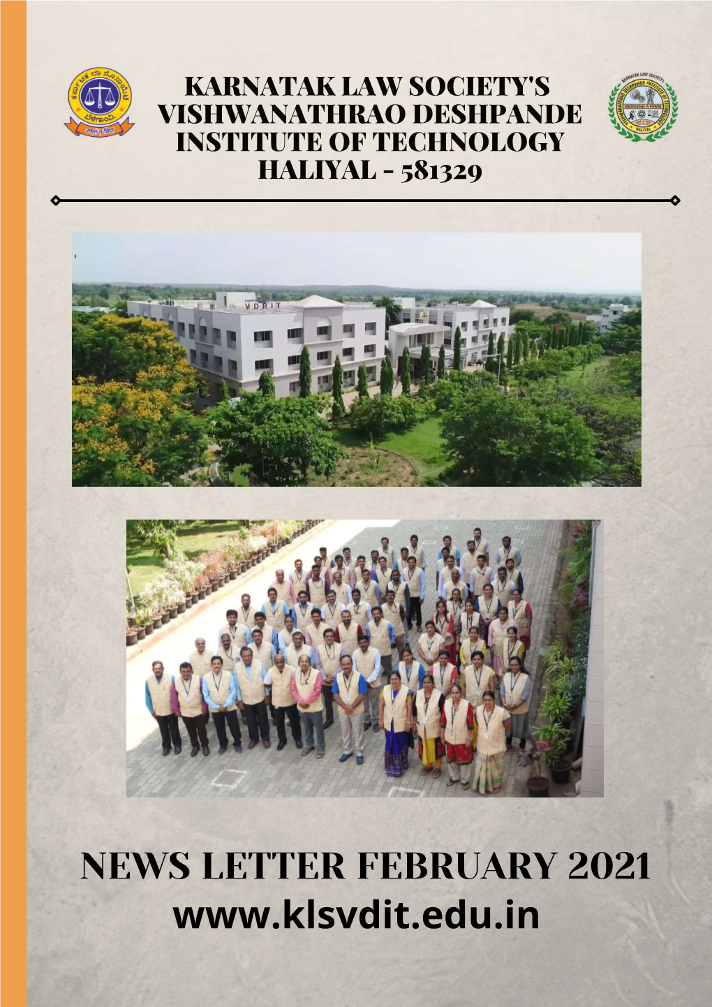 FEBRUARY 2021 KLS's VISHWANATHRAO DESHPANDE INSTITUTE of TECHNOLOGY HALIYAL - 581329