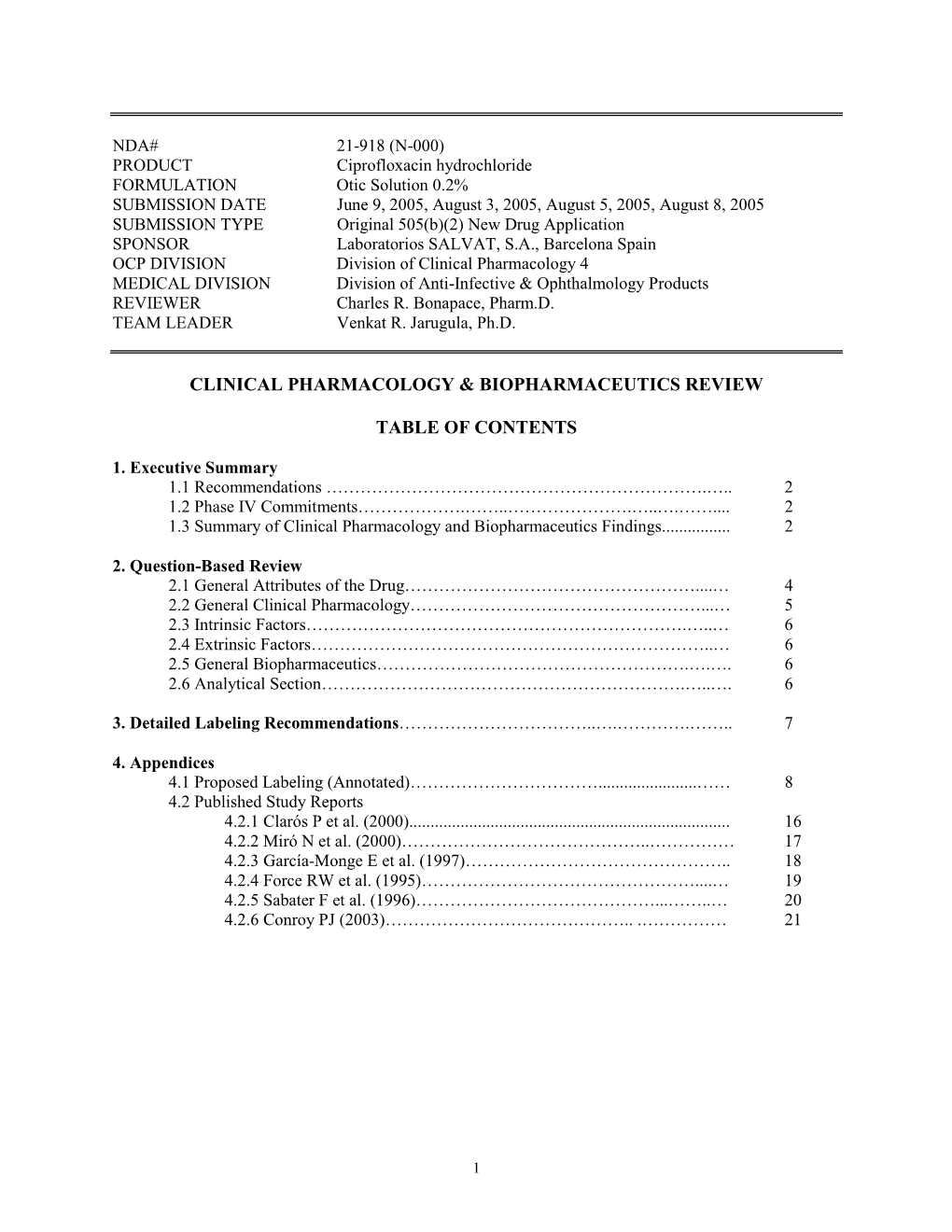 Clinical Pharmacology & Biopharmaceutics Review