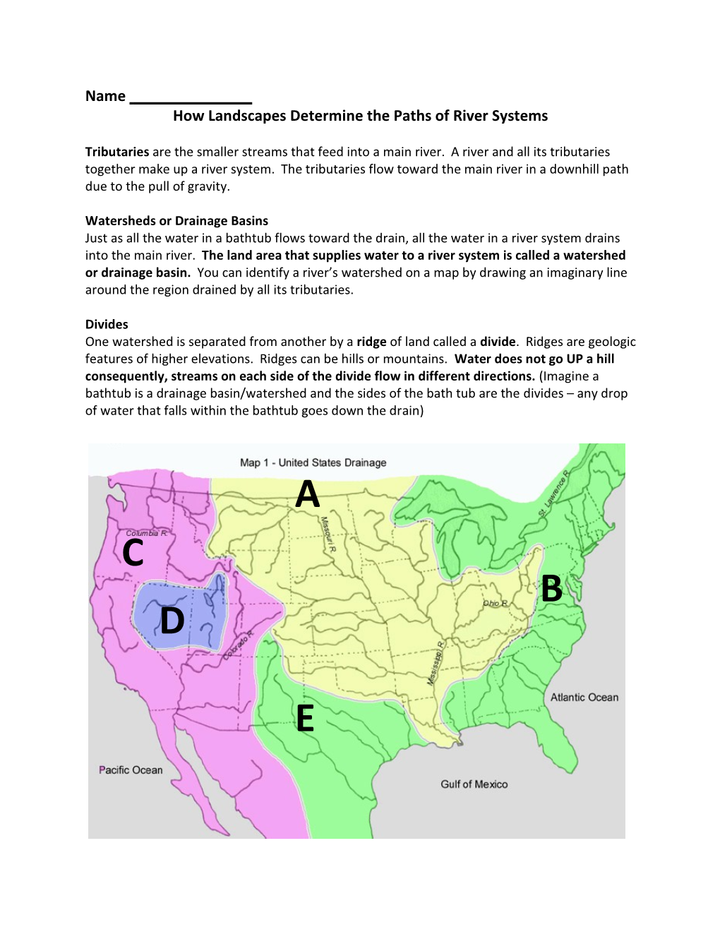 How Landscapes Determine the Paths of River Systems