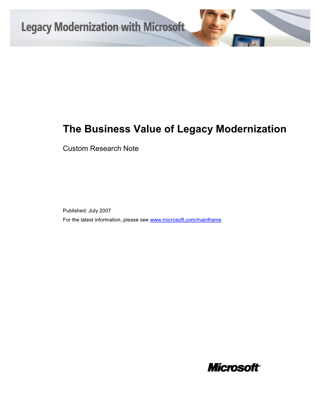 The Business Value of Legacy Modernization