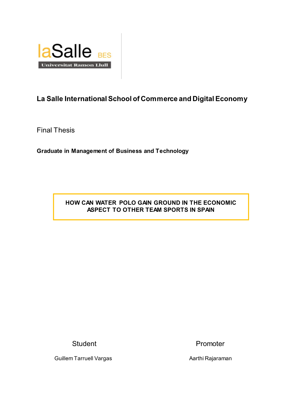 La Salle International School of Commerce and Digital Economy