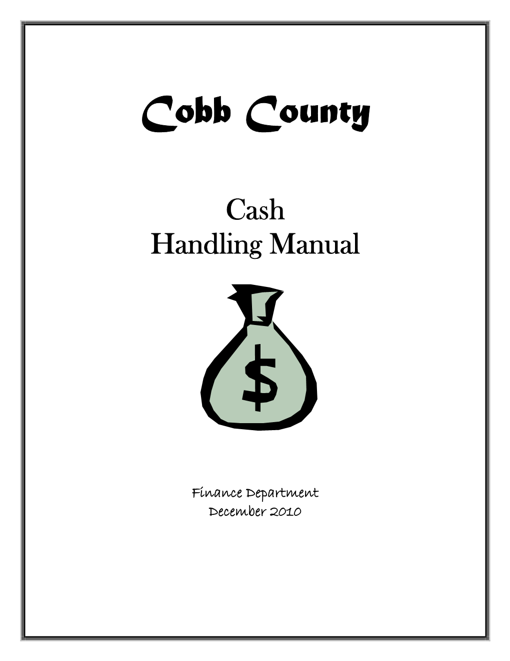 Cash Handling Manual