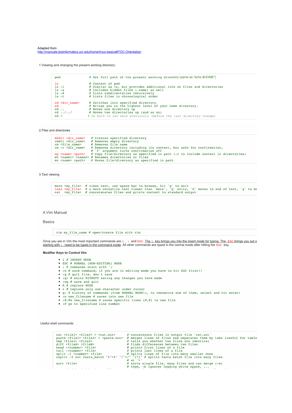 4.Vim Manual Basics