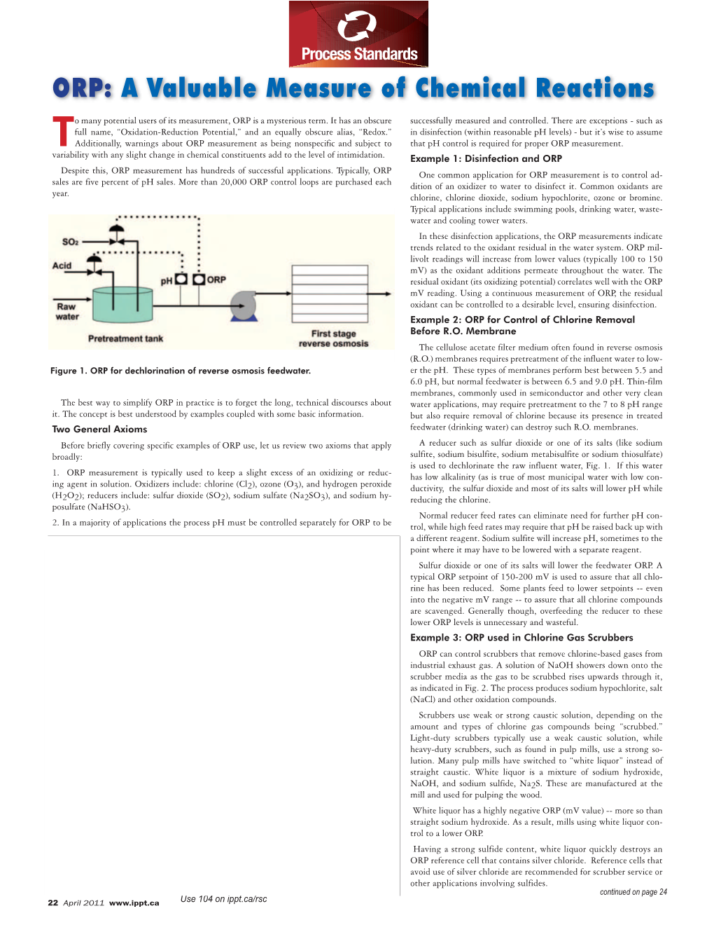 ORP: a Valuable Measure of Chemical Reactions