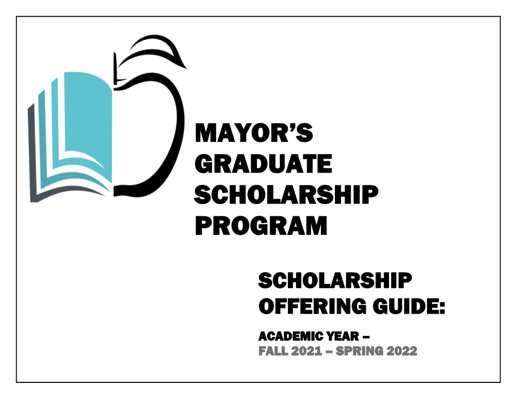 Mayor's Graduate Scholarship Program