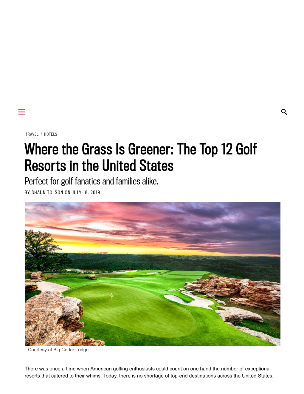 Where the Grass Is Greener: the Top 12 Golf Resorts in the United States Perfect for Golf Fanatics and Families Alike