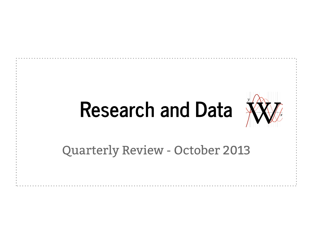 Research and Data