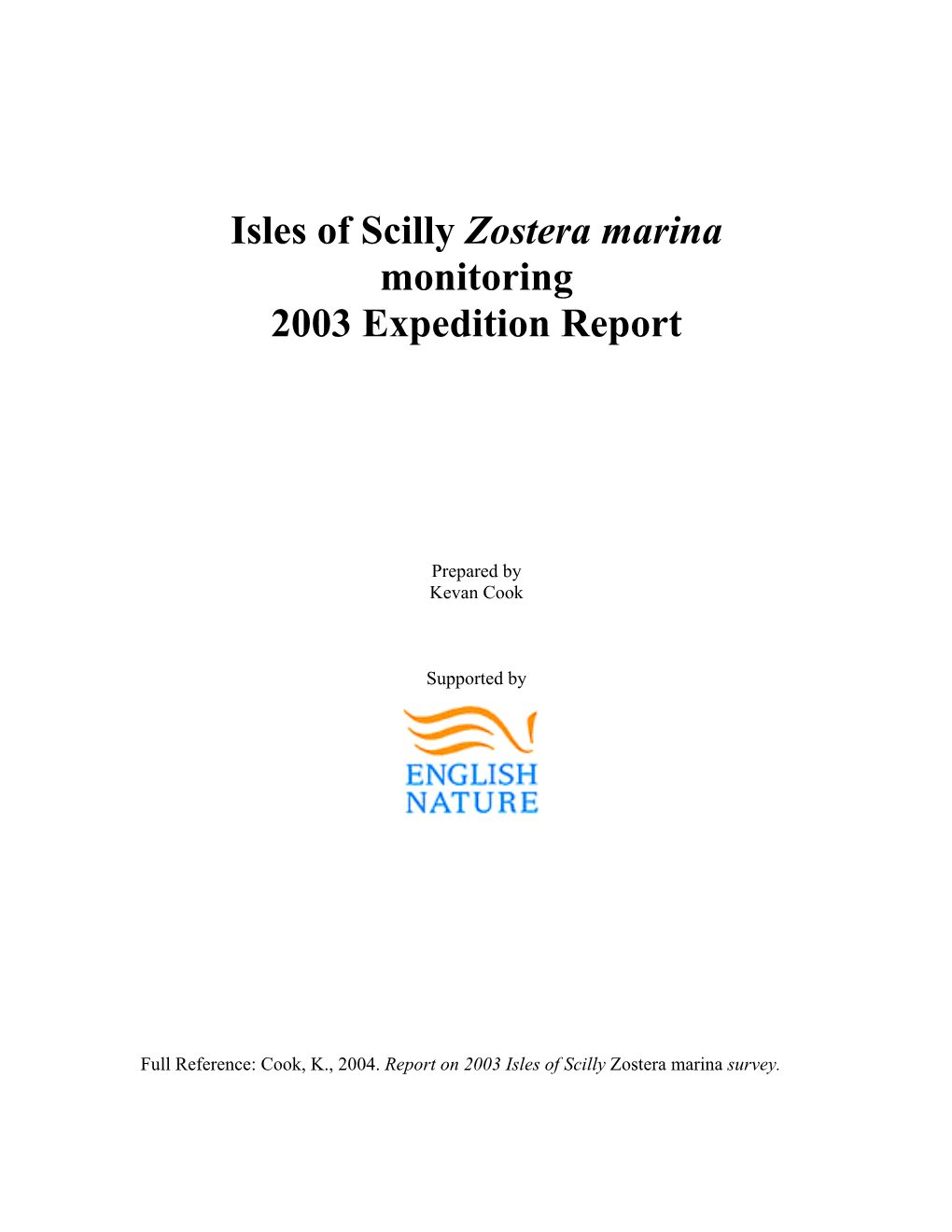 Zostera Marina Monitoring