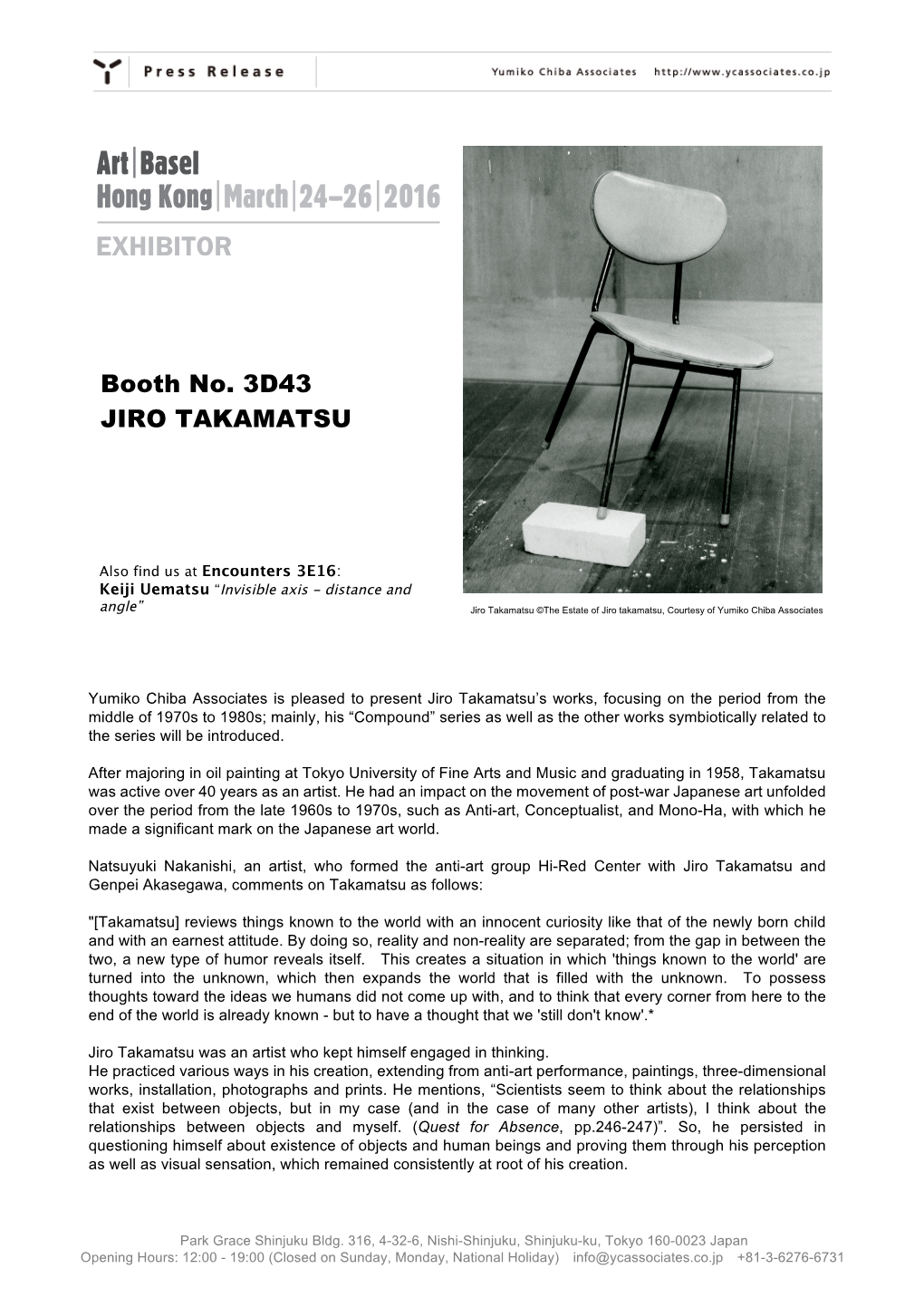 Art Basel Hong Kong 2016 Press Release English JT(最終調整中)