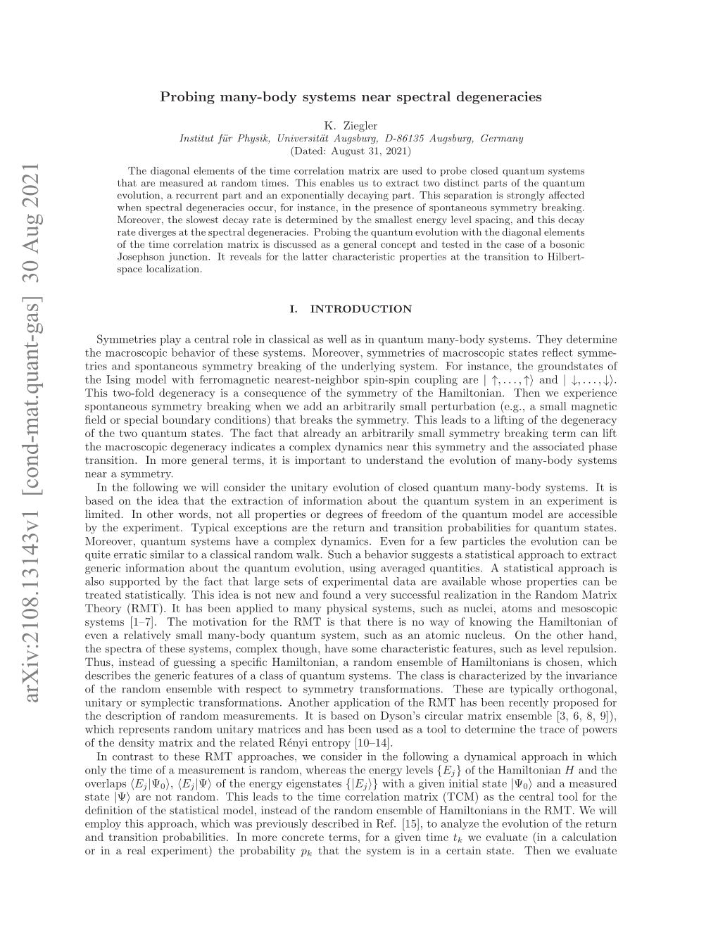 Arxiv:2108.13143V1 [Cond-Mat.Quant-Gas]