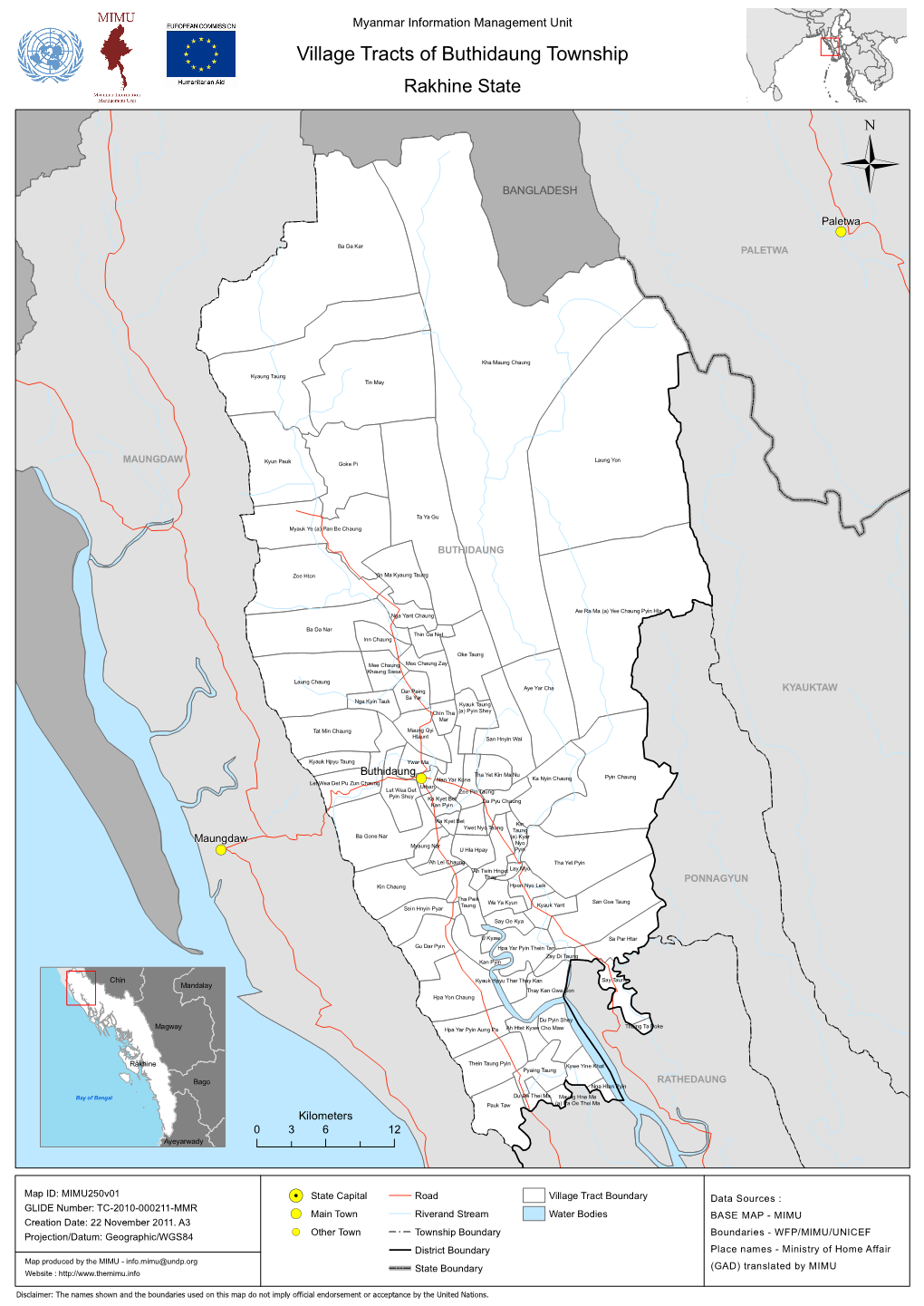 Village Tracts of Buthidaung Township