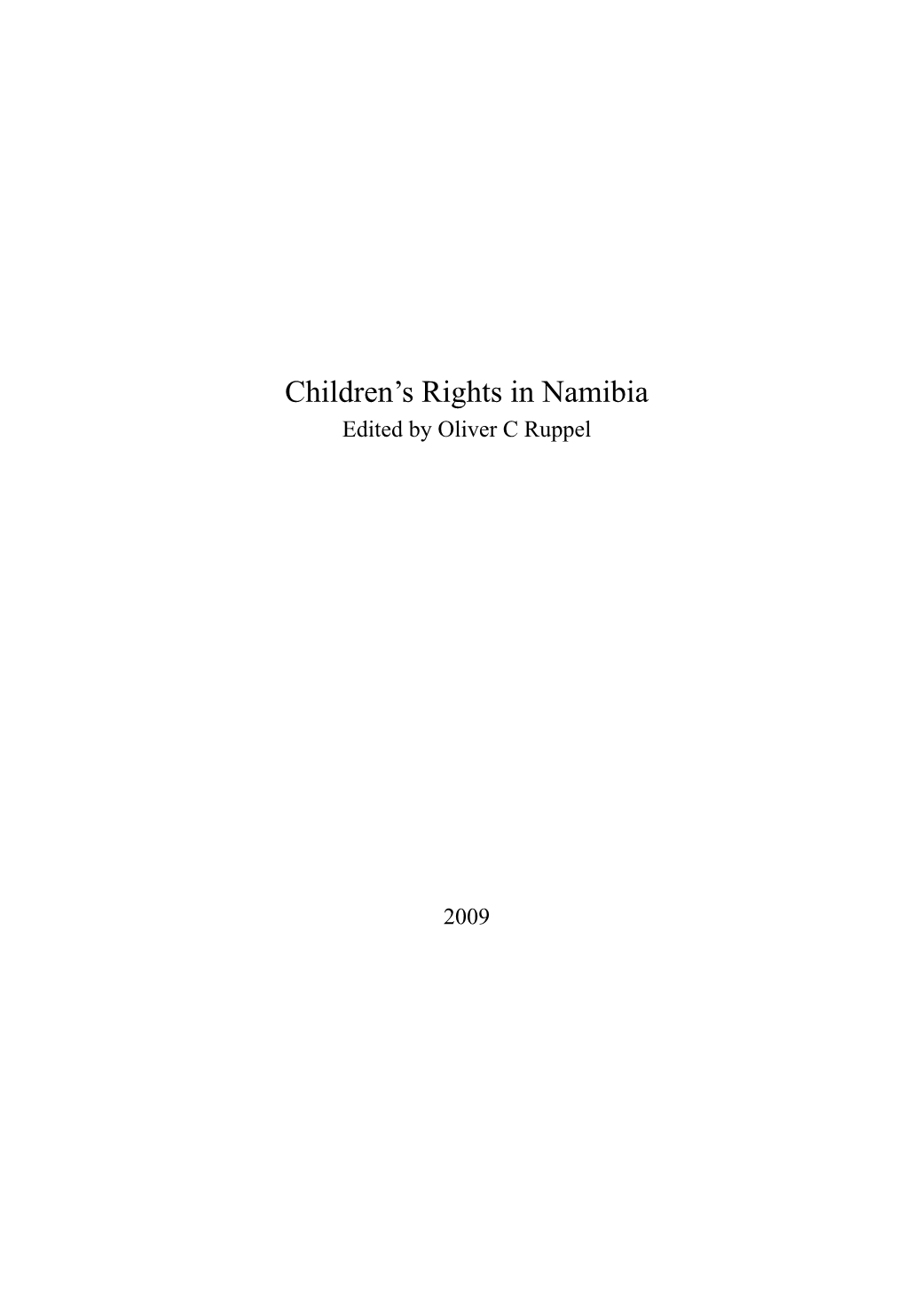 Children's Rights in Namibia