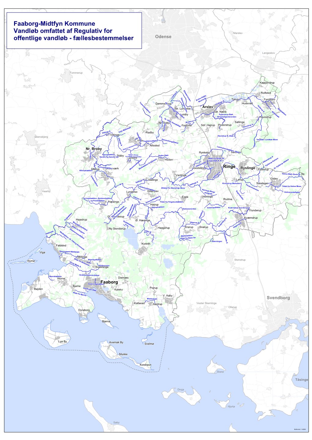 Faaborg-Midtfyn Kommune Vandløb Omfattet Af Regulativ for Offentlige