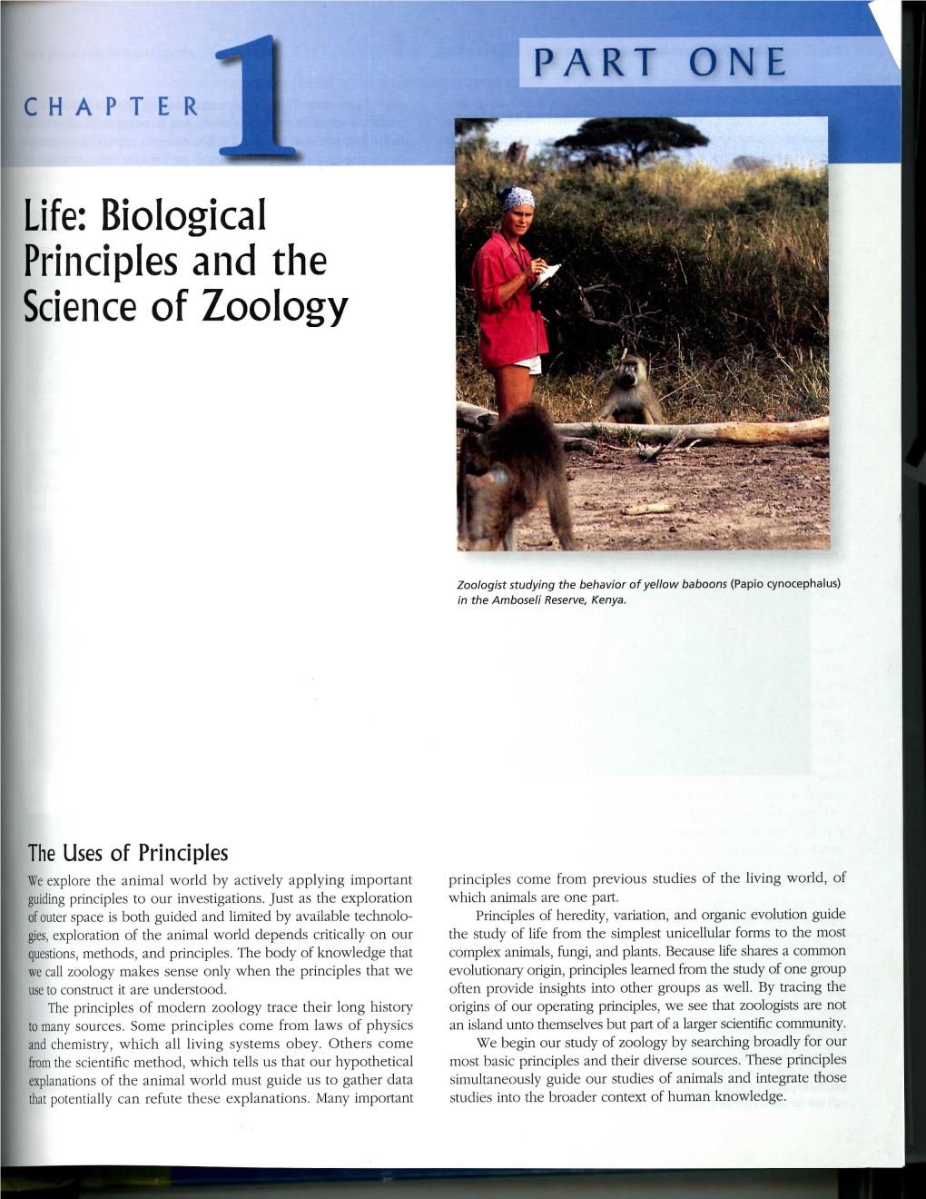 Biological Principles and the Science of Zoology