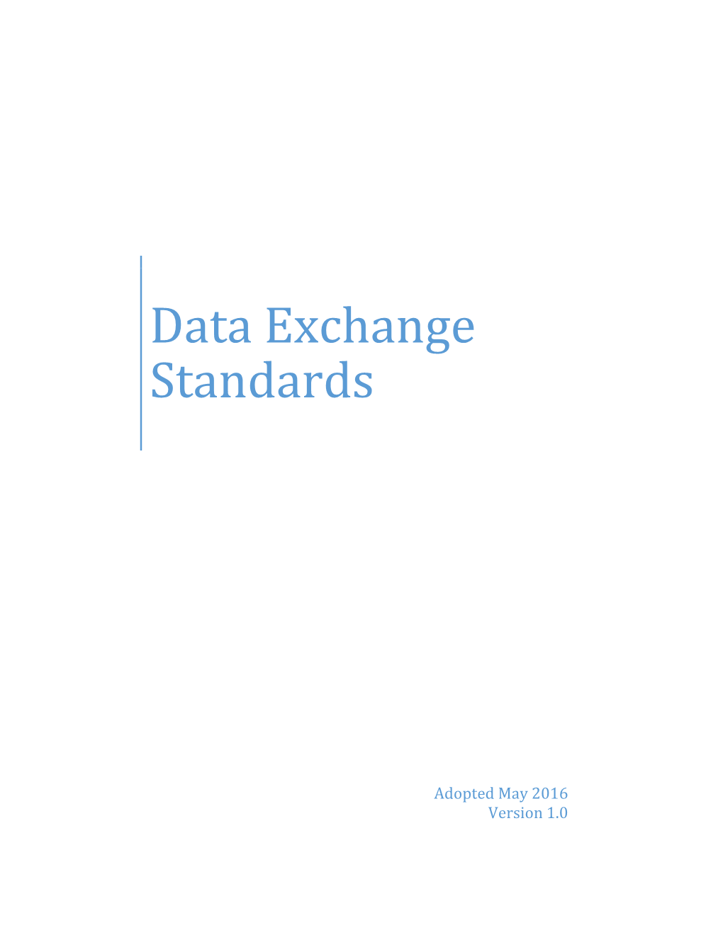 Data Exchange Standards