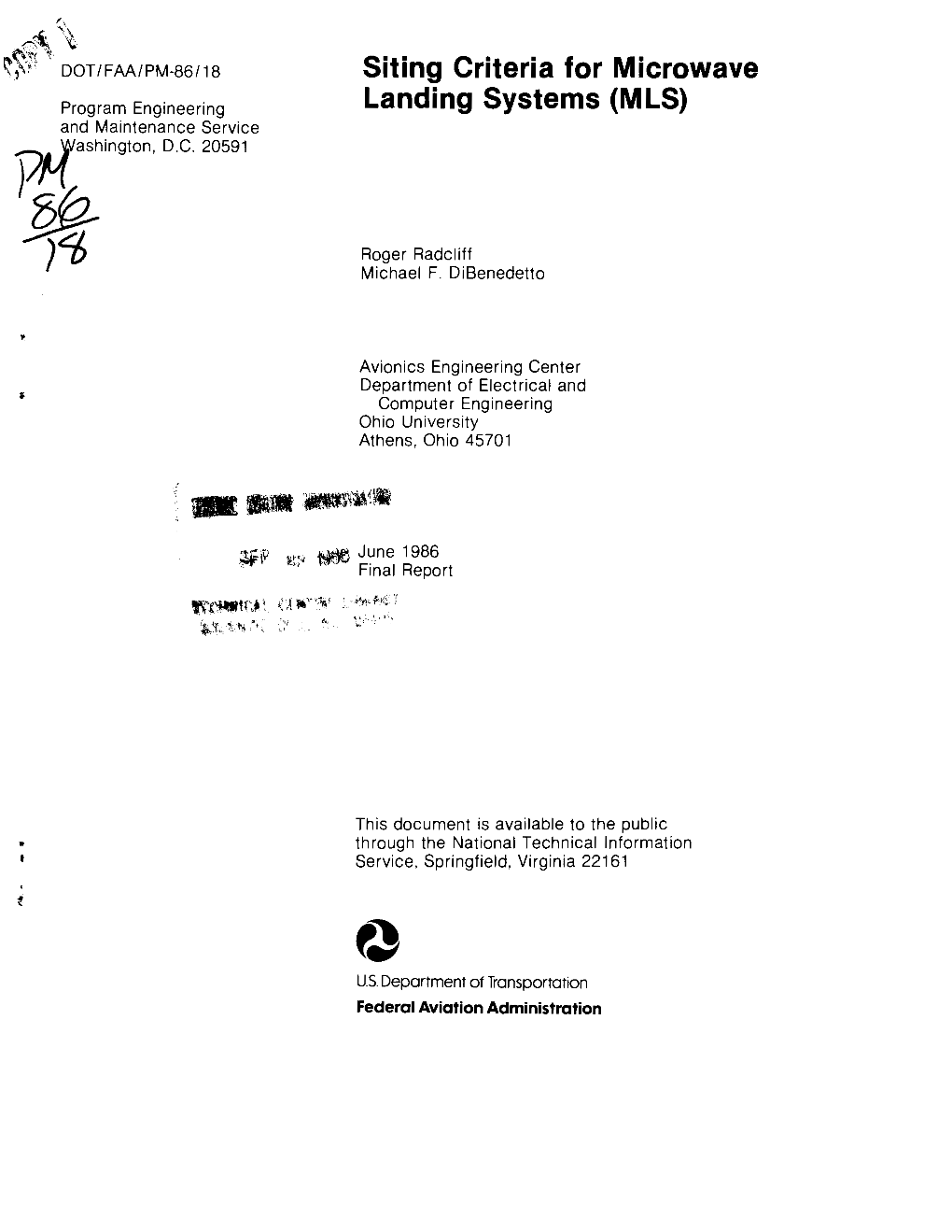 Siting Criteria for Microwave Landing Systems (MLS) 6