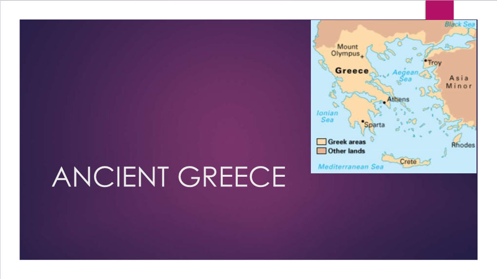 Ancient Greece Geography- Sea