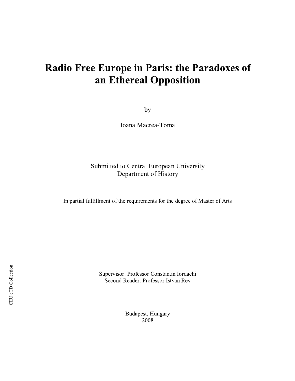 Radio Free Europe in Paris