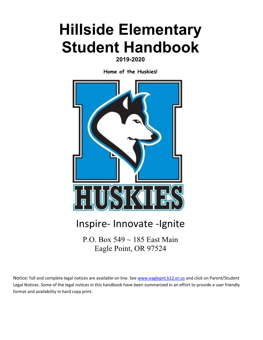 Student Handbook 2019-2020