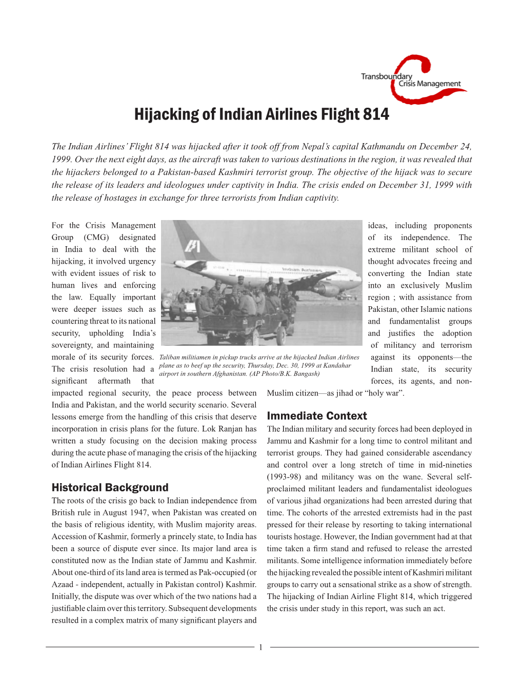 Hijacking of Indian Airlines Flight 814