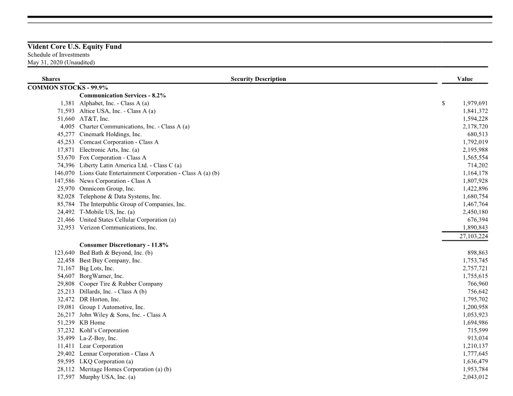 Vident Core US Equity Fund