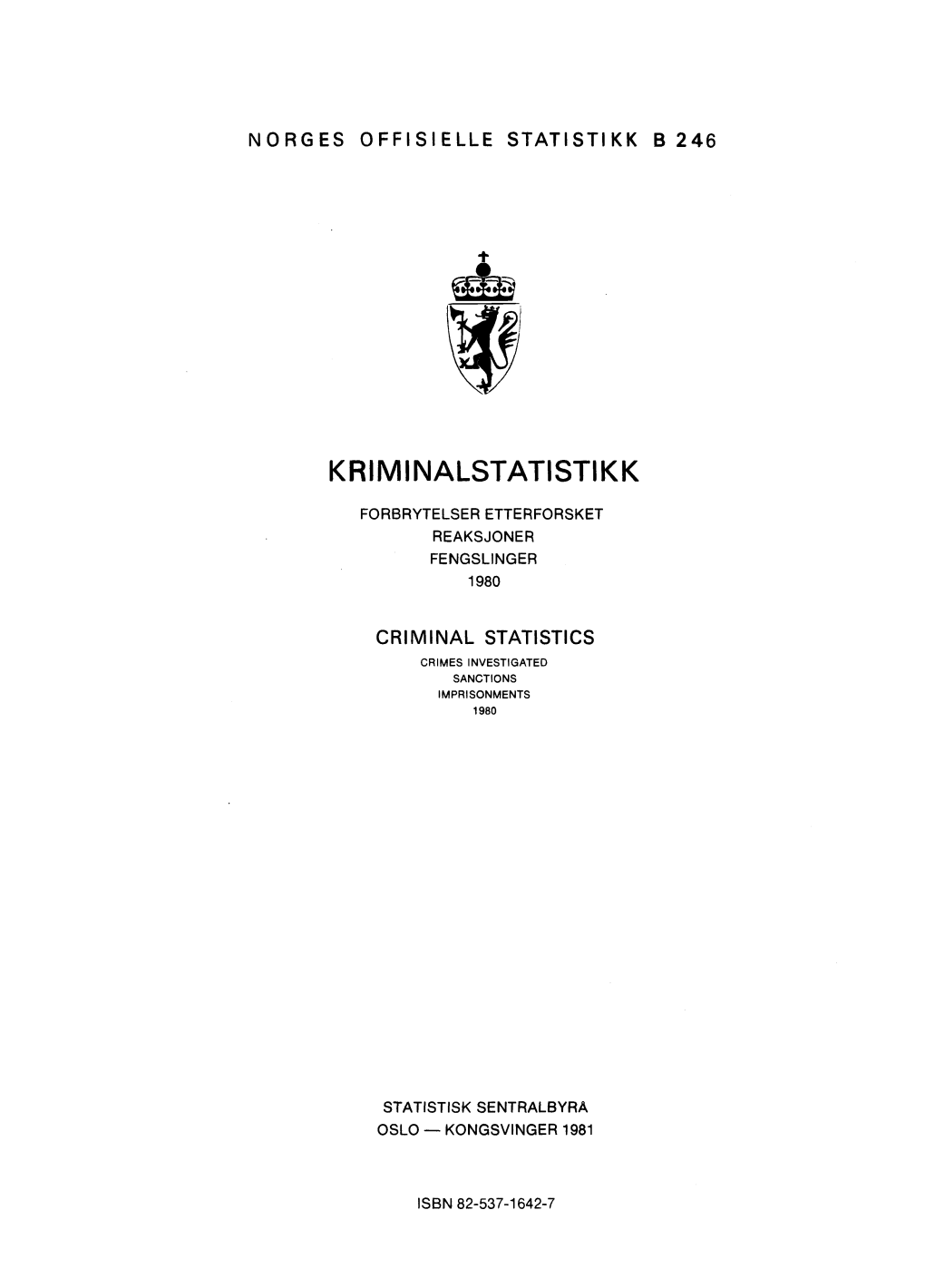 Kriminalstatistikk 1980