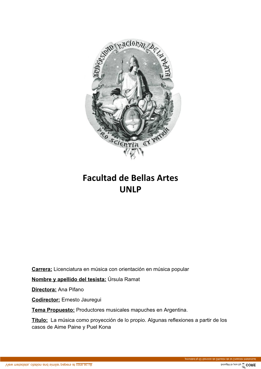 Facultad De Bellas Artes UNLP