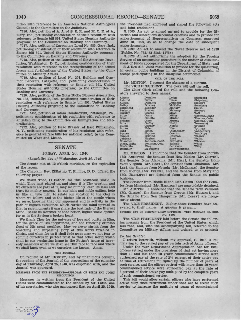 Congressional Record-Senate Senate