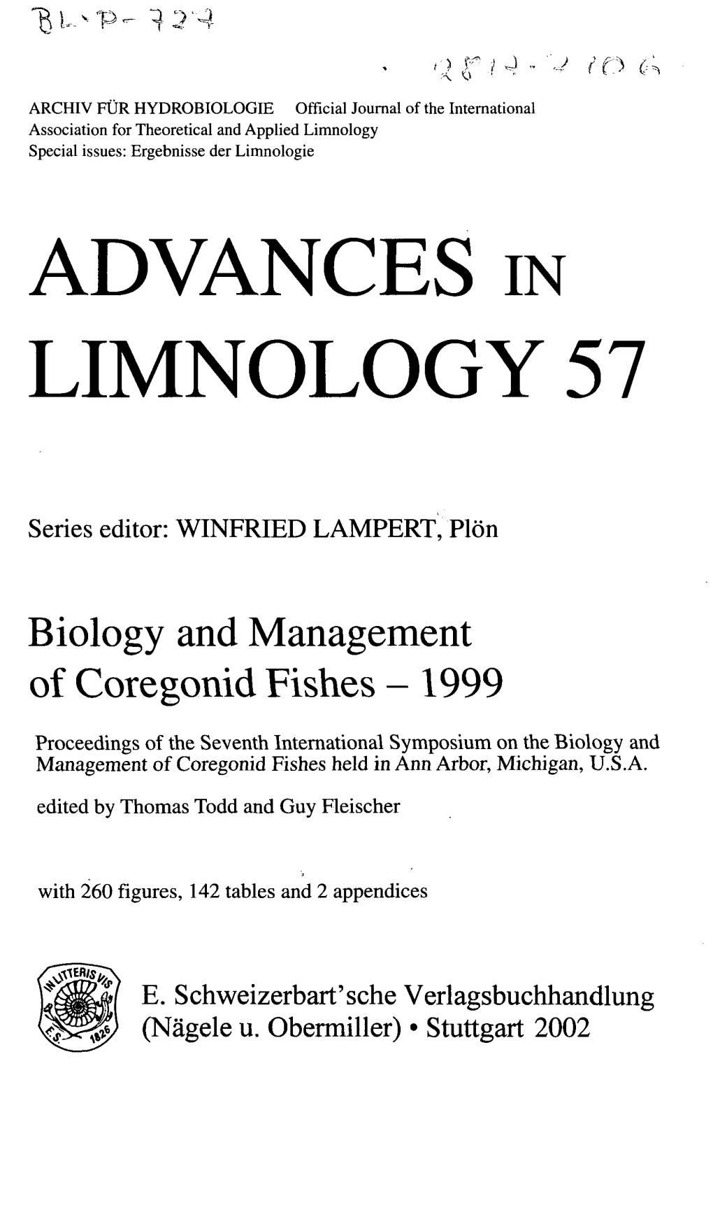 Advances in Limnology 57