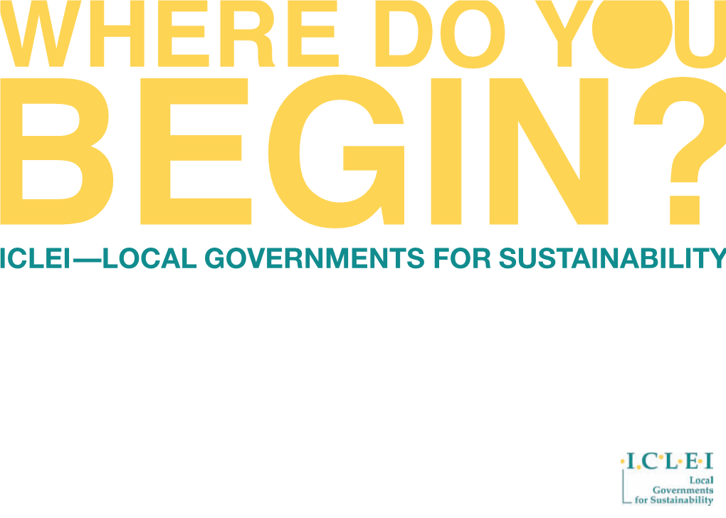 Iclei—Local Governments for Sustainability