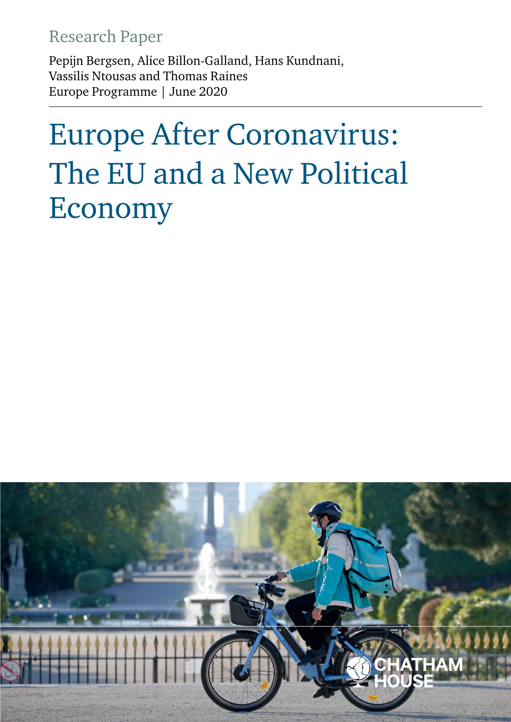 Europe After Coronavirus: the EU and a New Political Economy Bergsen Et Al