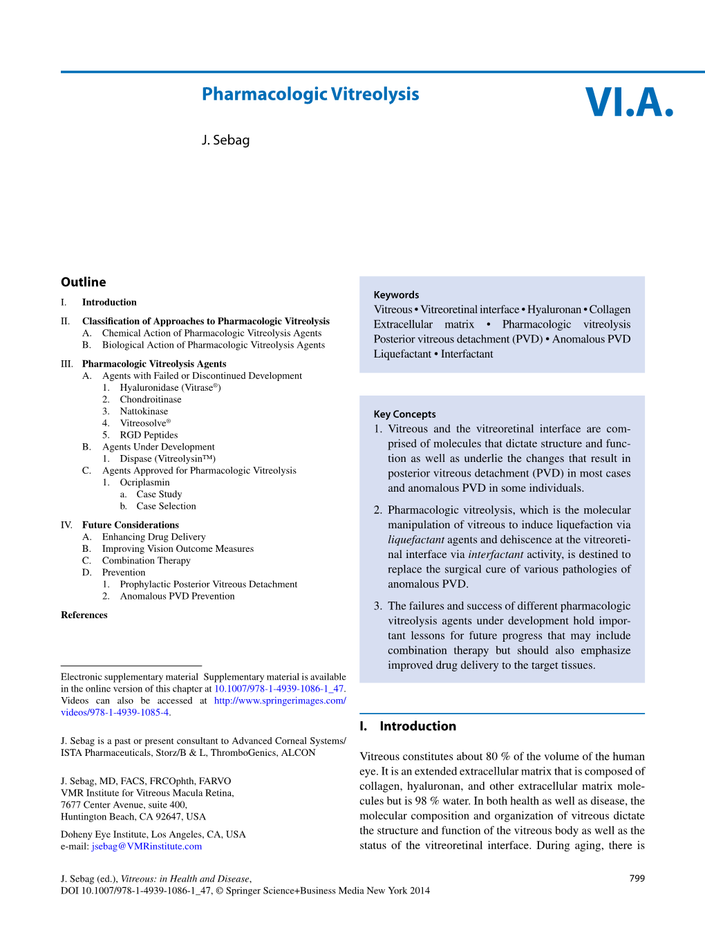 Chapter VI.A.Pharmacologic Vitreolysis