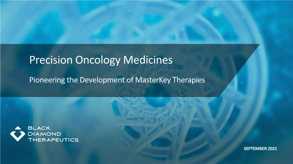 Precision Oncology Medicines