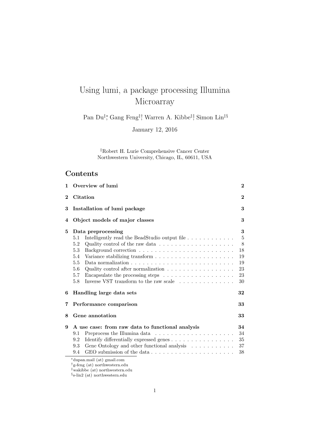 Using Lumi, a Package Processing Illumina Microarray