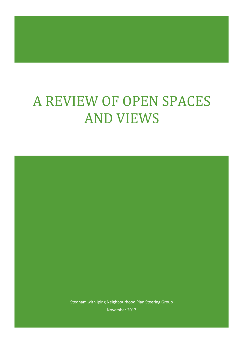 A Review of Open Spaces and Views